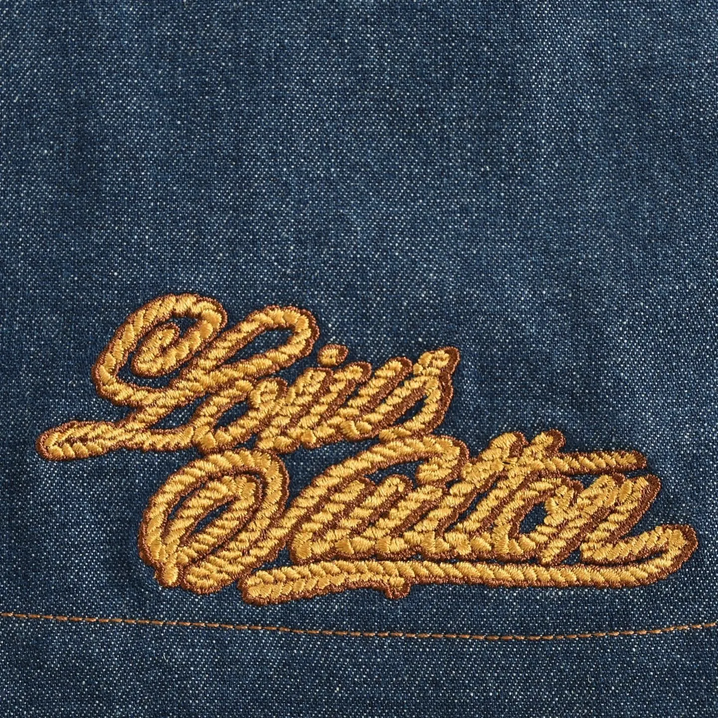 Louis Vuitton/Louis Vuitton 25ss hemp rope embroidered suit denim shorts